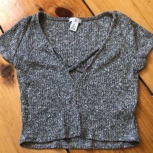 Grey crop top